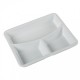 Porcelain 3-compartment menu tray
