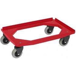 Dollie mover| rubberen wiel | rood