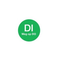 Washable Label 'Di weg op Do' 19mm
