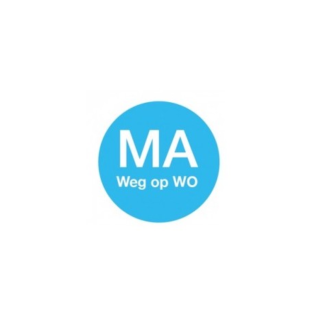 Washable Label 'Ma weg op Wo' 19mm