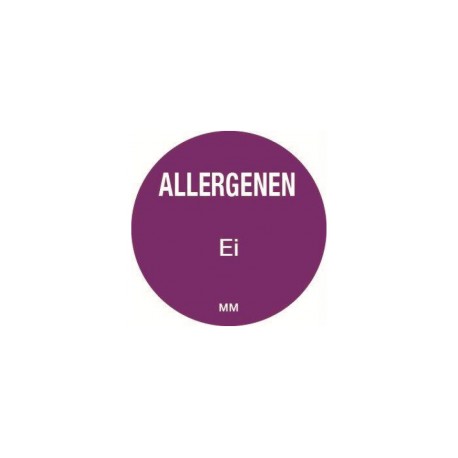 Allergy Label 'Egg' round 25 mm, 1000/roll