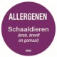 Allergy Label 'Crustaceans' round 25 mm, 1000/roll