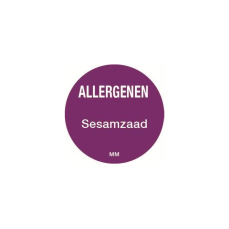 Allergy Label 'Sesame' round 25 mm, 1000/roll