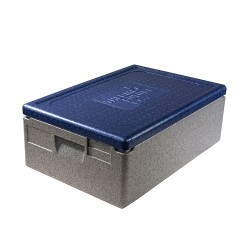 Thermobox 1/1 GN premium 16 cm gray/blue