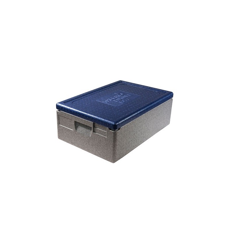 Thermobox 1/1 GN premium 16 cm gray/blue