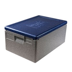 Thermobox 1/1 GN premium 21 cm gray/blue
