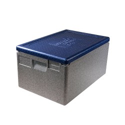 Thermobox 1/1 GN premium 25 cm gray/blue