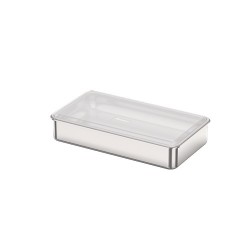 Rieber 1-compartment dish Stainless Steel with PP Lid