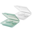 PP 3-compartment dish flat lid white (12 st)